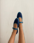 Arthur Mary Jane Blue Sandals - Flat Sandals Flabelus 