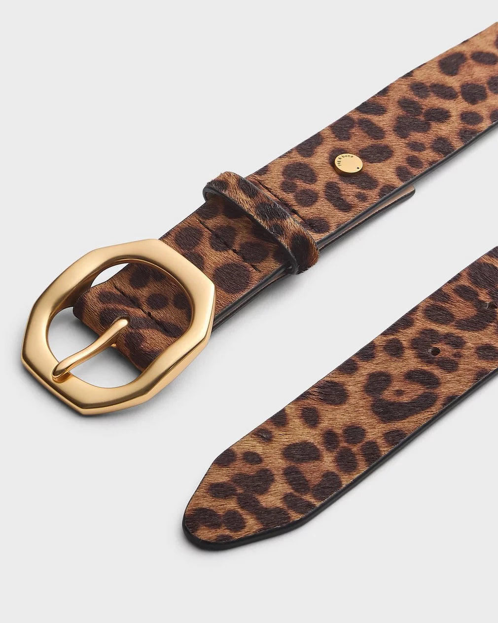 Audrey Calf Hair Belt Leopard