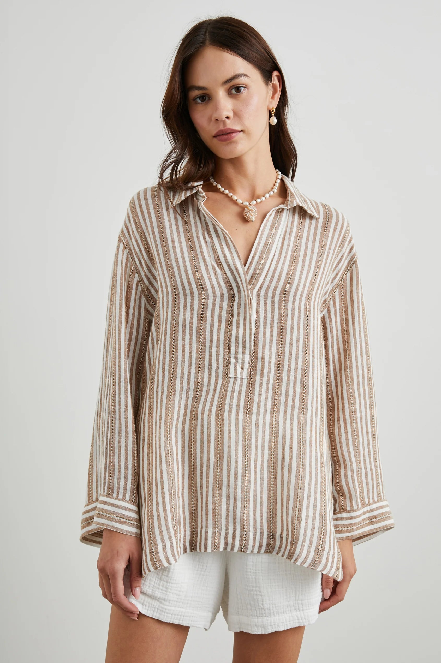 Banks Top Palo Santo Stripe Top - Blouses Rails 