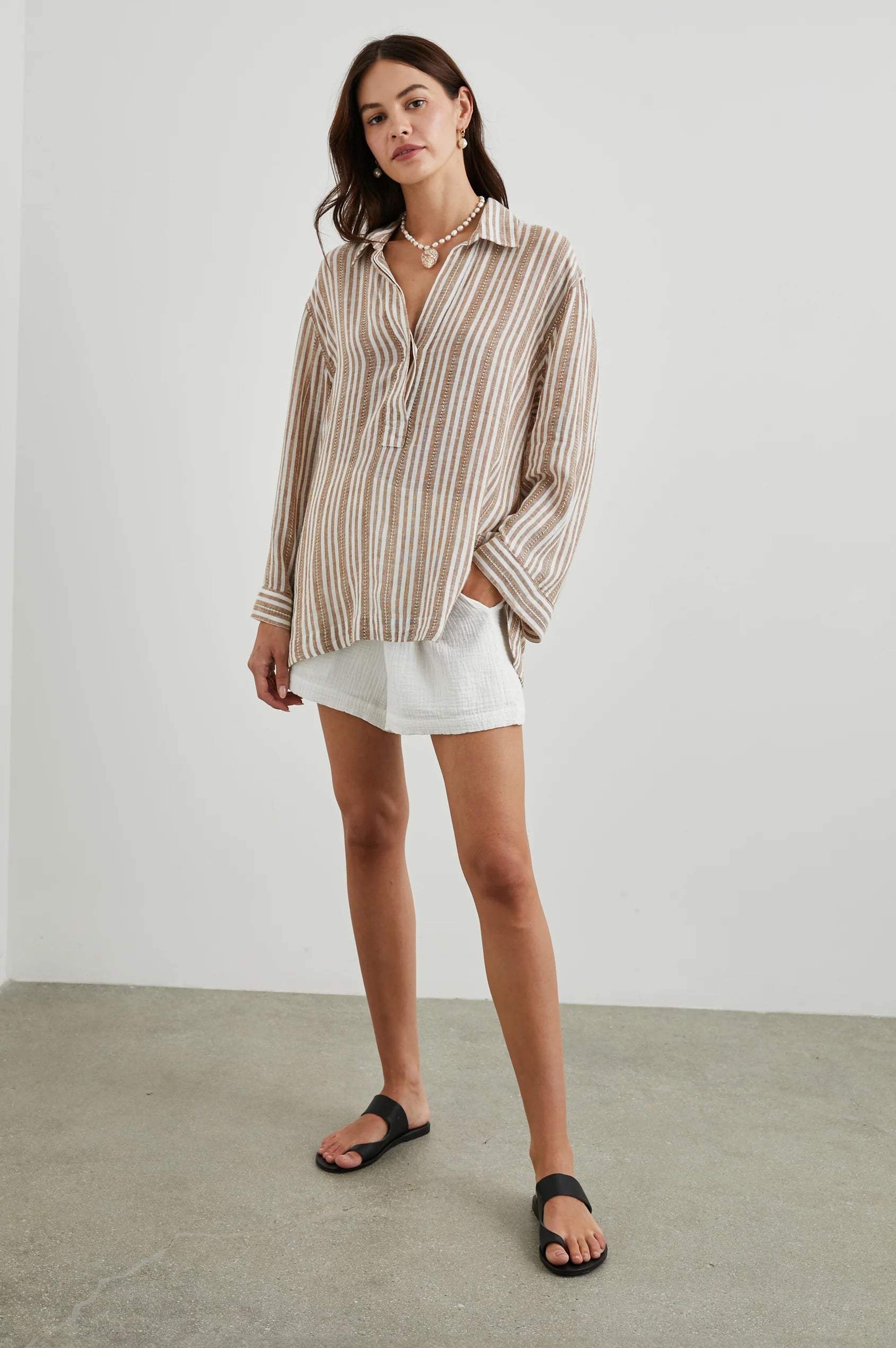 Banks Top Palo Santo Stripe Top - Blouses Rails 