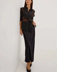 Bretton Shirt Black Tops - Button Down Rails 