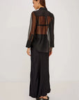 Bretton Shirt Black Tops - Button Down Rails 