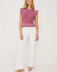 Bryn Top Stripe Berry Tops - Blouses Rails 
