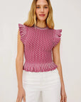 Bryn Top Stripe Berry Tops - Blouses Rails 
