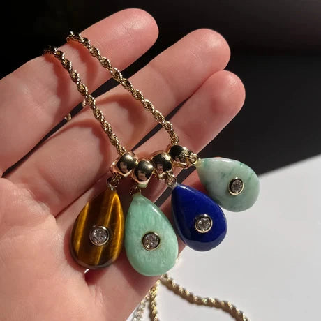 Bardot Lapis Bail Charm Necklaces Thatch 