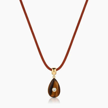 Bardot Tiger's Eye Bail Charm Necklaces Thatch 