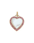 Bloom Mother of Pearl Heart Pendant 16-18" Satellite Chain Necklaces Jane Win 