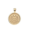 Bloom Small Embellished Pendant Coin 16-18" Classic Rolo Chain Necklaces Jane Win 