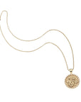 Bloom Small Embellished Pendant Coin 16-18" Classic Rolo Chain Necklaces Jane Win 