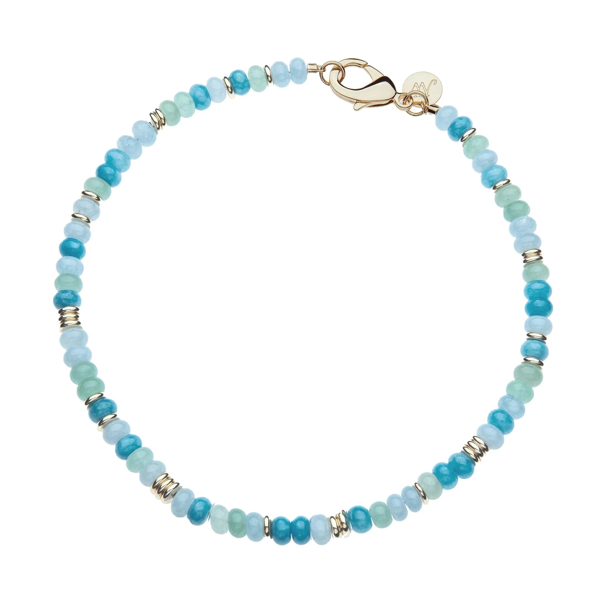 Gumdrop Beaded Necklace Blue Mist Necklaces Jane Win 