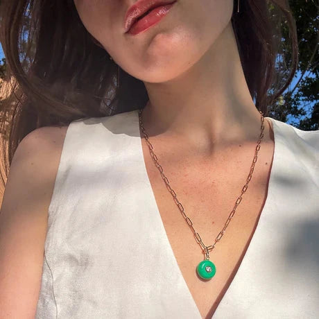 Bon Bon Chrysoprase Charm Necklaces Thatch 