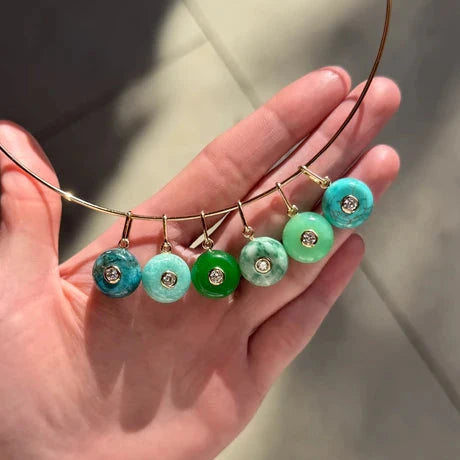 Bon Bon Chrysoprase Charm Necklaces Thatch 