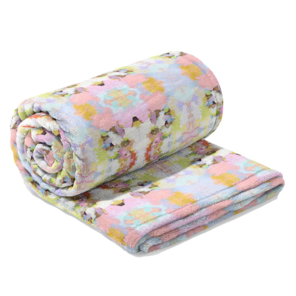 Brooks Avenue Pink Fleece Blanket Home Decor - Towels &amp; Blankets Laura Park Designs 