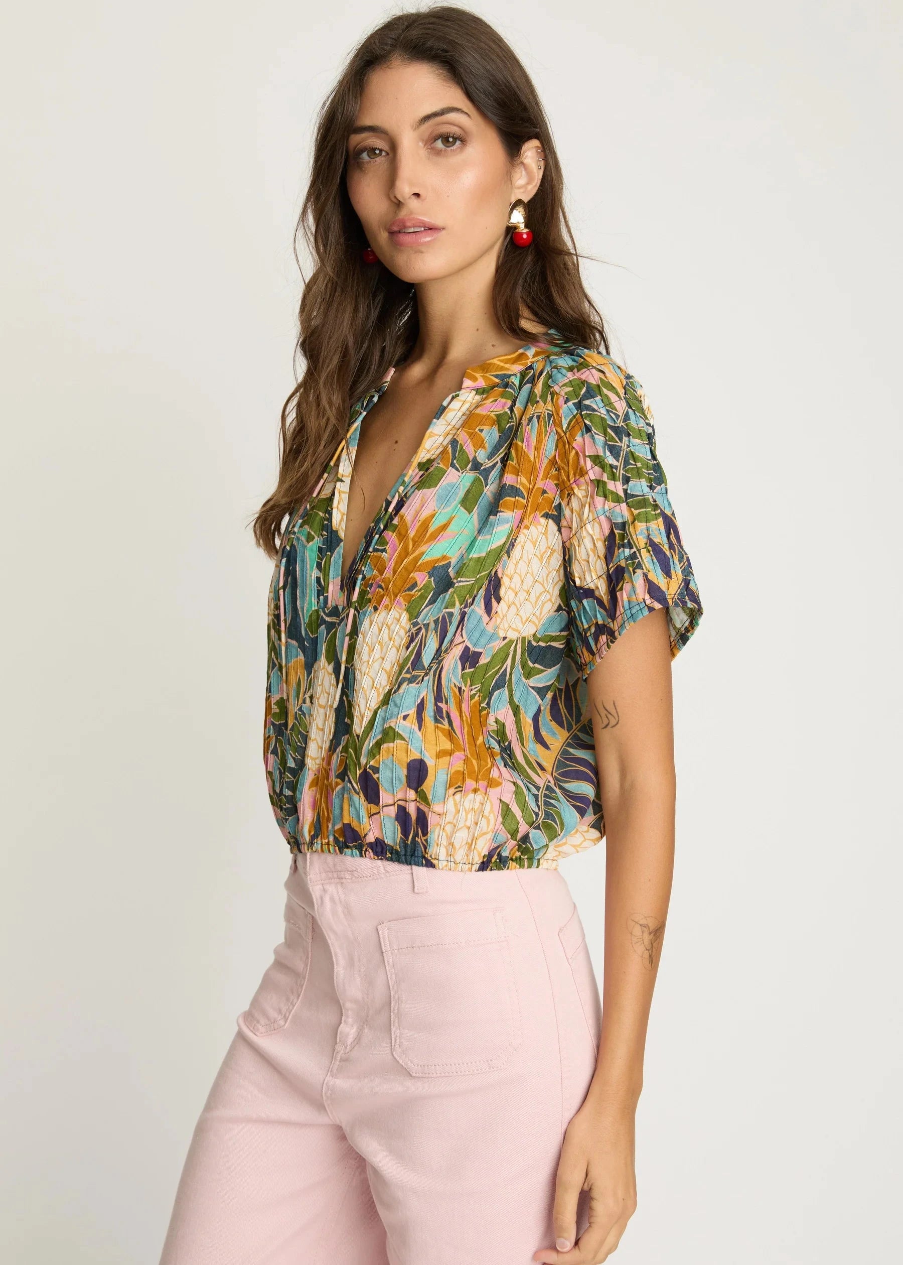 Zola Top Baroque Pineapple Tops - Blouses Caballero 