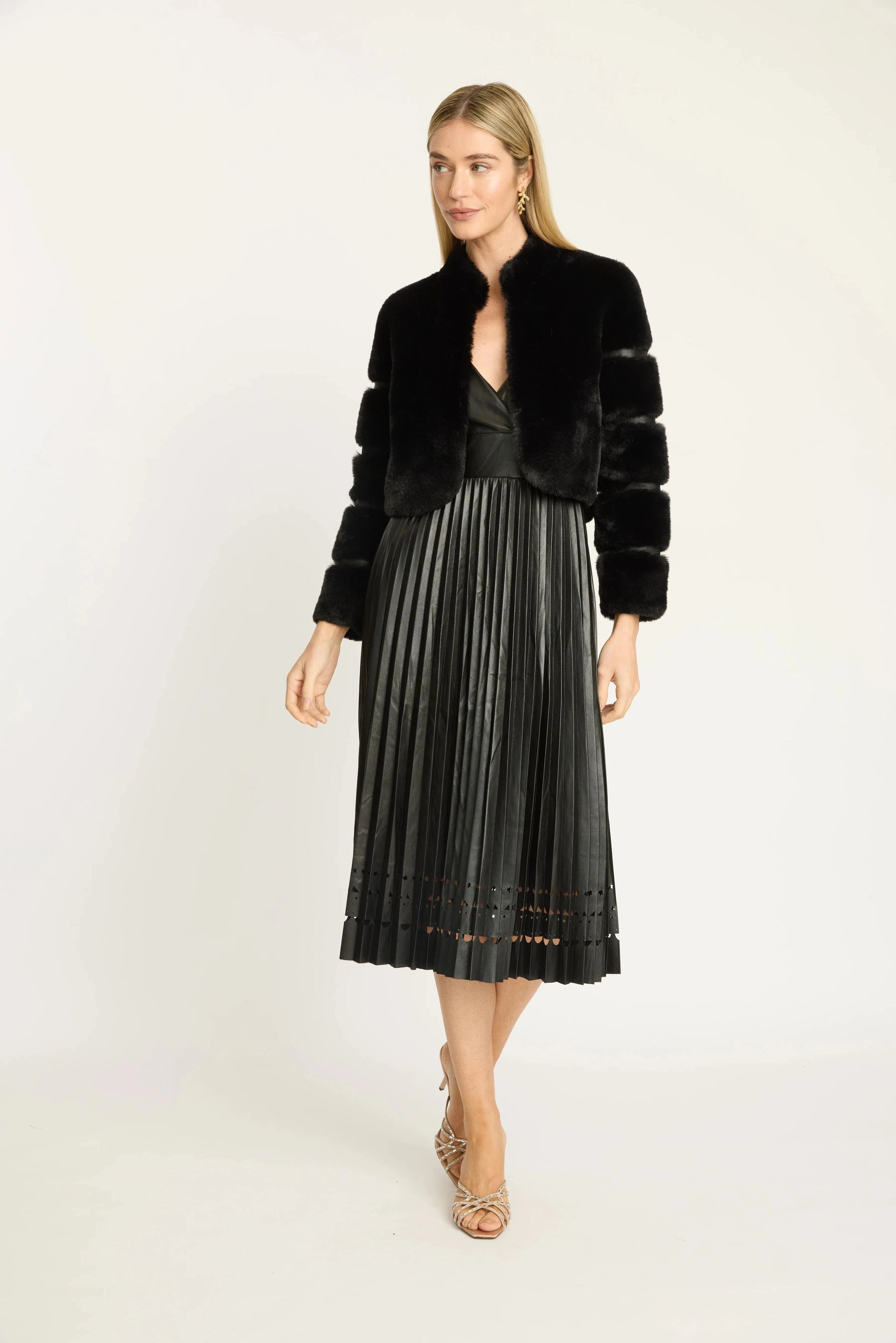 Abril Faux Fur Jacket Black Jackets - Blazers Caballero 