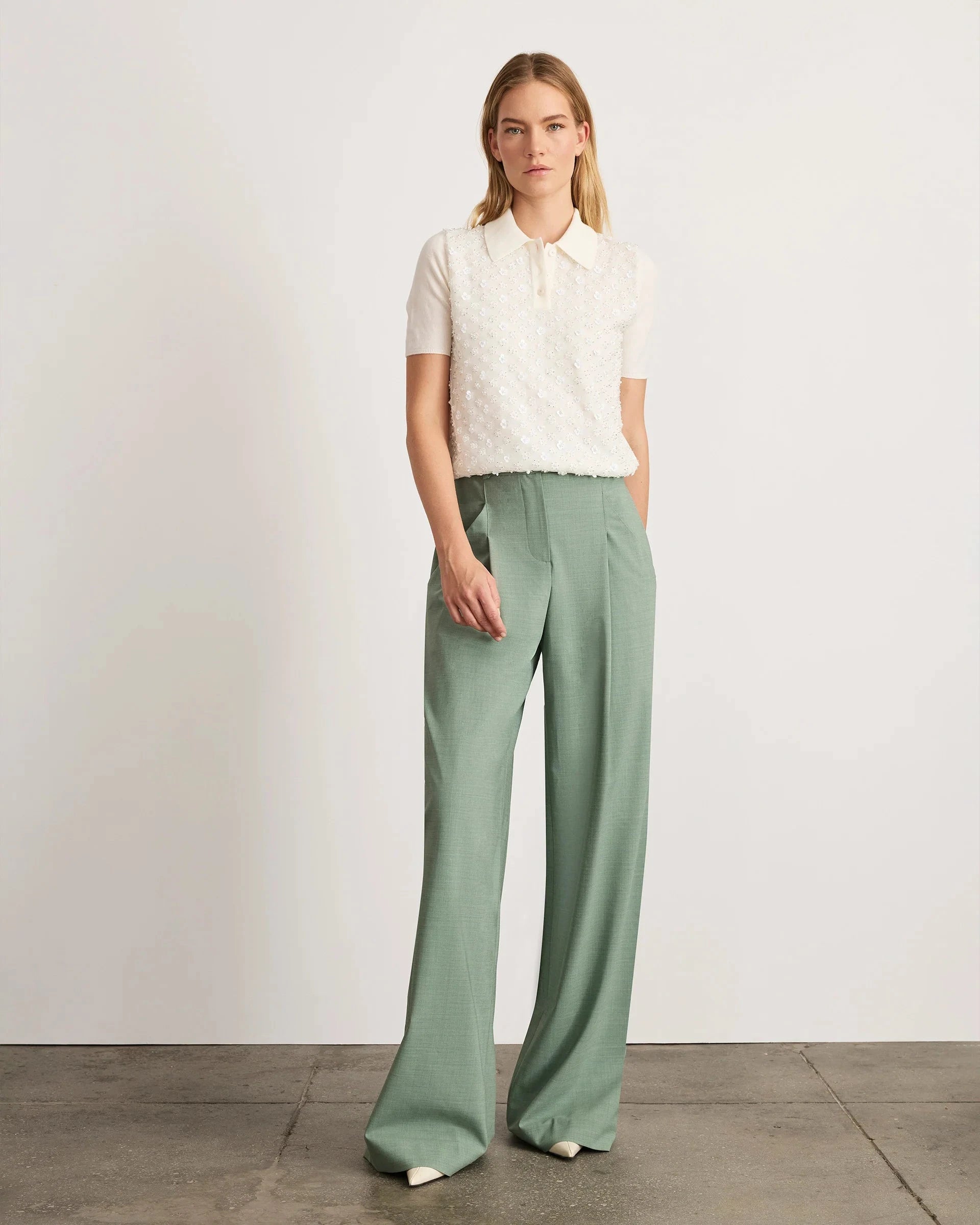 Camilla Knit Top Cream Sweater - are Tanya Taylor 