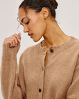 Carre Cardigan Heather Camel