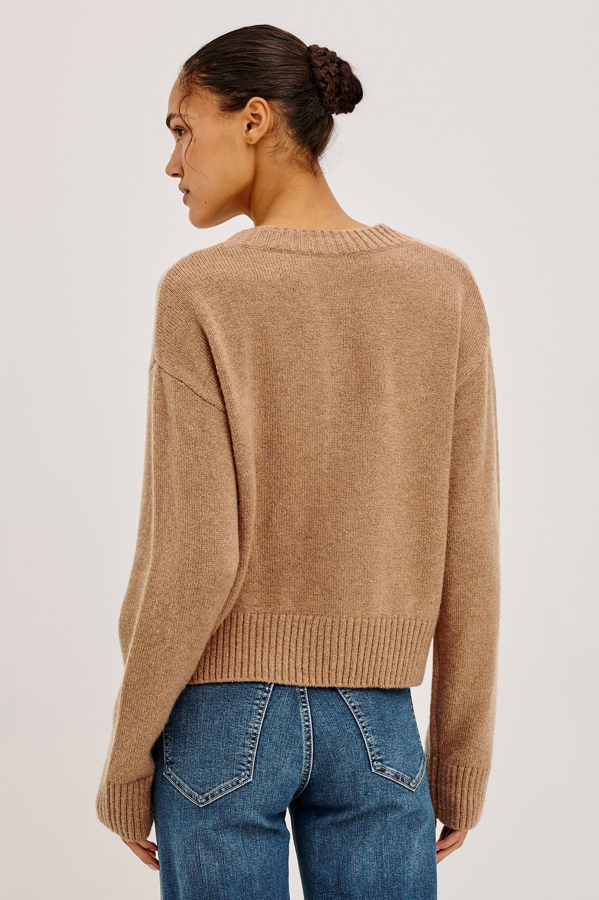 Carre Cardigan Heather Camel