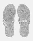 Cheerful Platform Flip Flop Silver Sandals - Flip Flops Ilse Jacobsen 