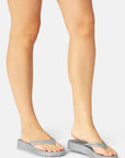 Cheerful Platform Flip Flop Silver Sandals - Flip Flops Ilse Jacobsen 