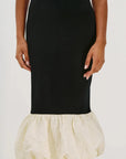 Cheryl Dress Black Ivory Dresses - Midi Rails 