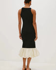 Cheryl Dress Black Ivory Dresses - Midi Rails 