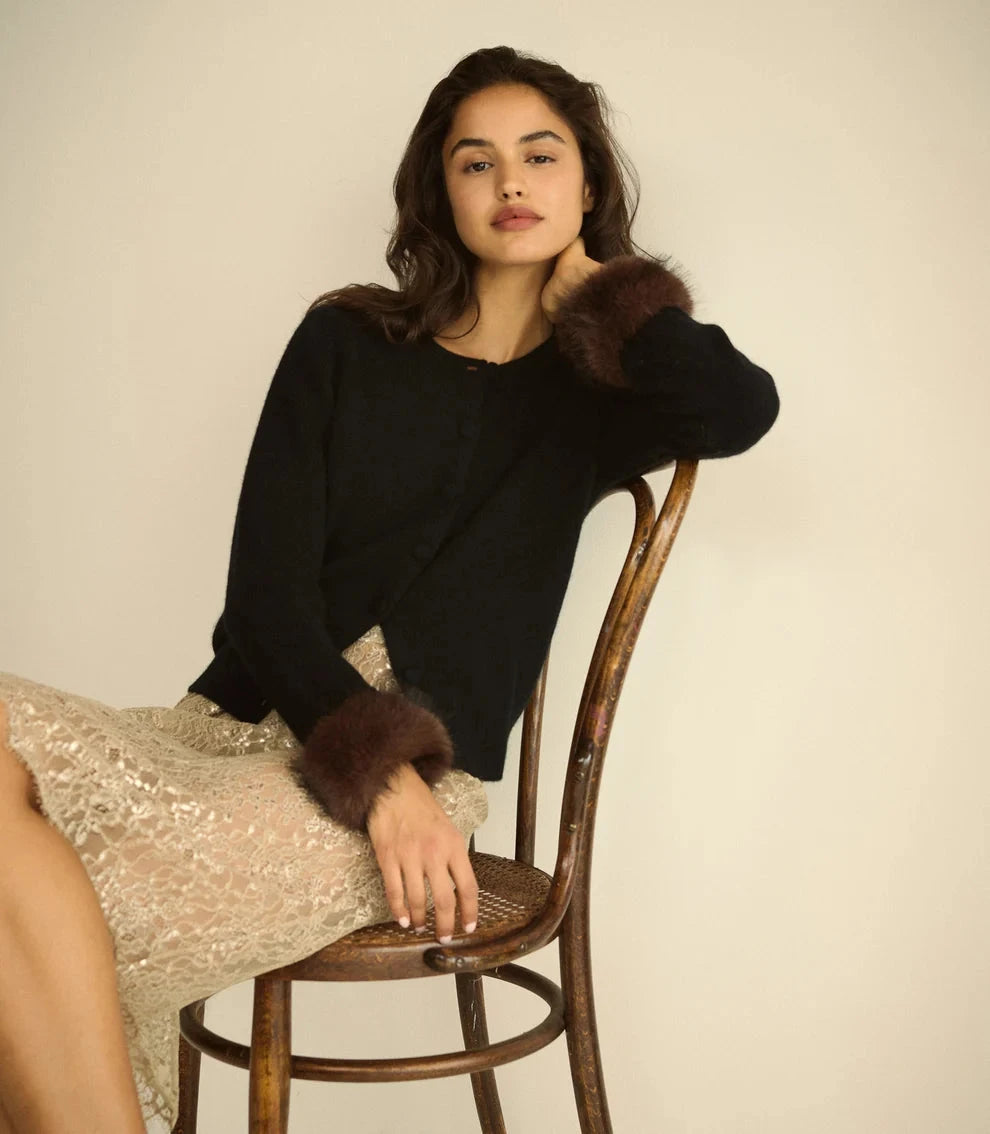 Clara Cashmere Cardigan Black Sweater - Cardigans Doen 