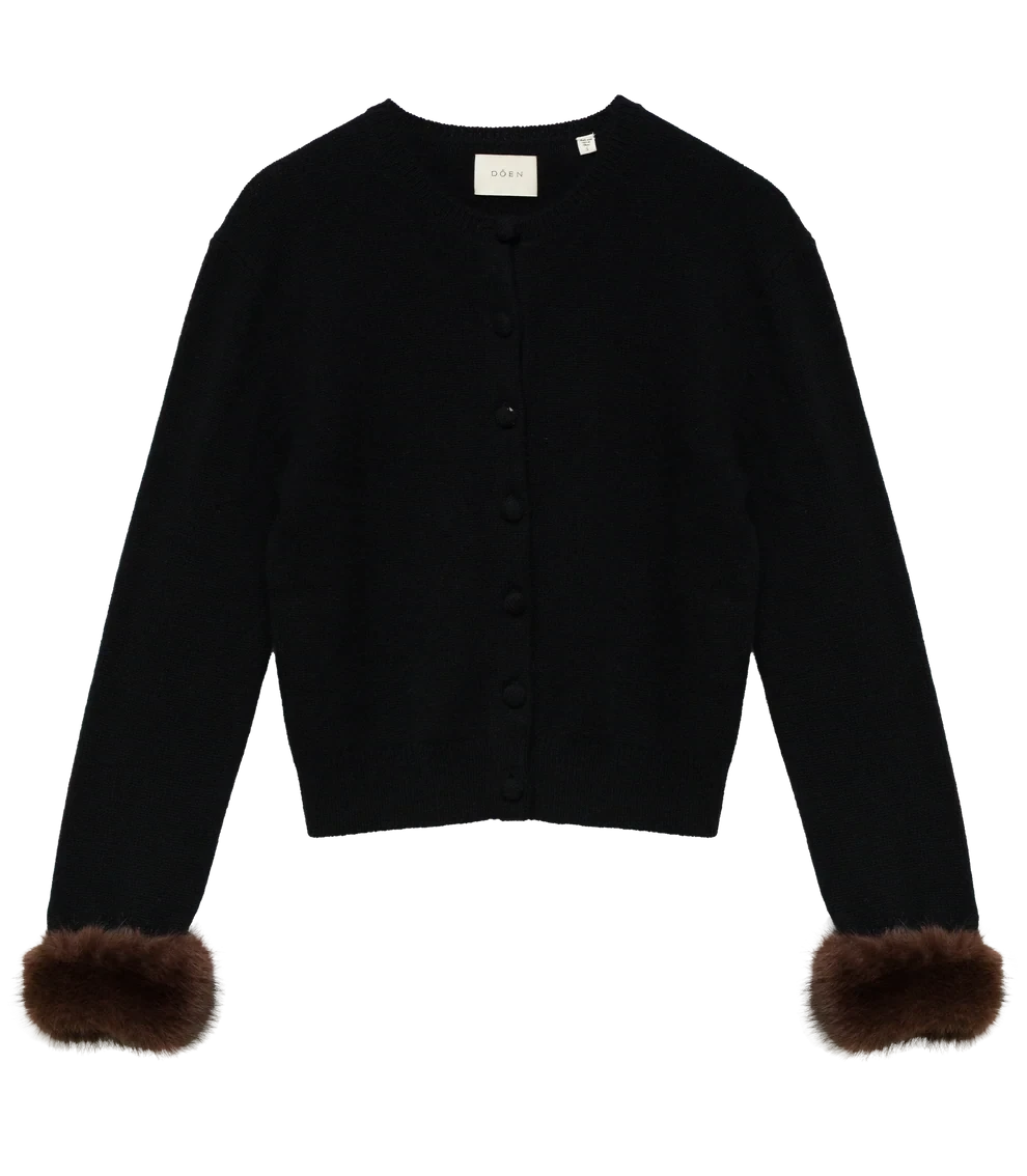 Clara Cashmere Cardigan Black Sweater - Cardigans Doen 