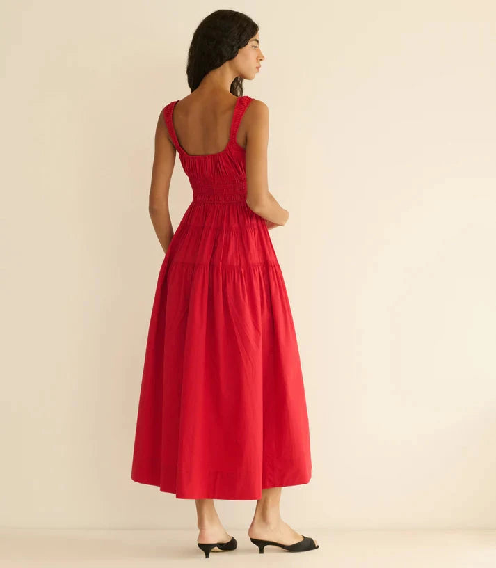 Clover Dress Deep Tomato Dresses - Midi Doen 