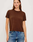 Cotton Cashmere Tee Espresso Tops - Tees Rails 