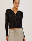Cyrah Black Checkerboard Tops - Button Down Rails 