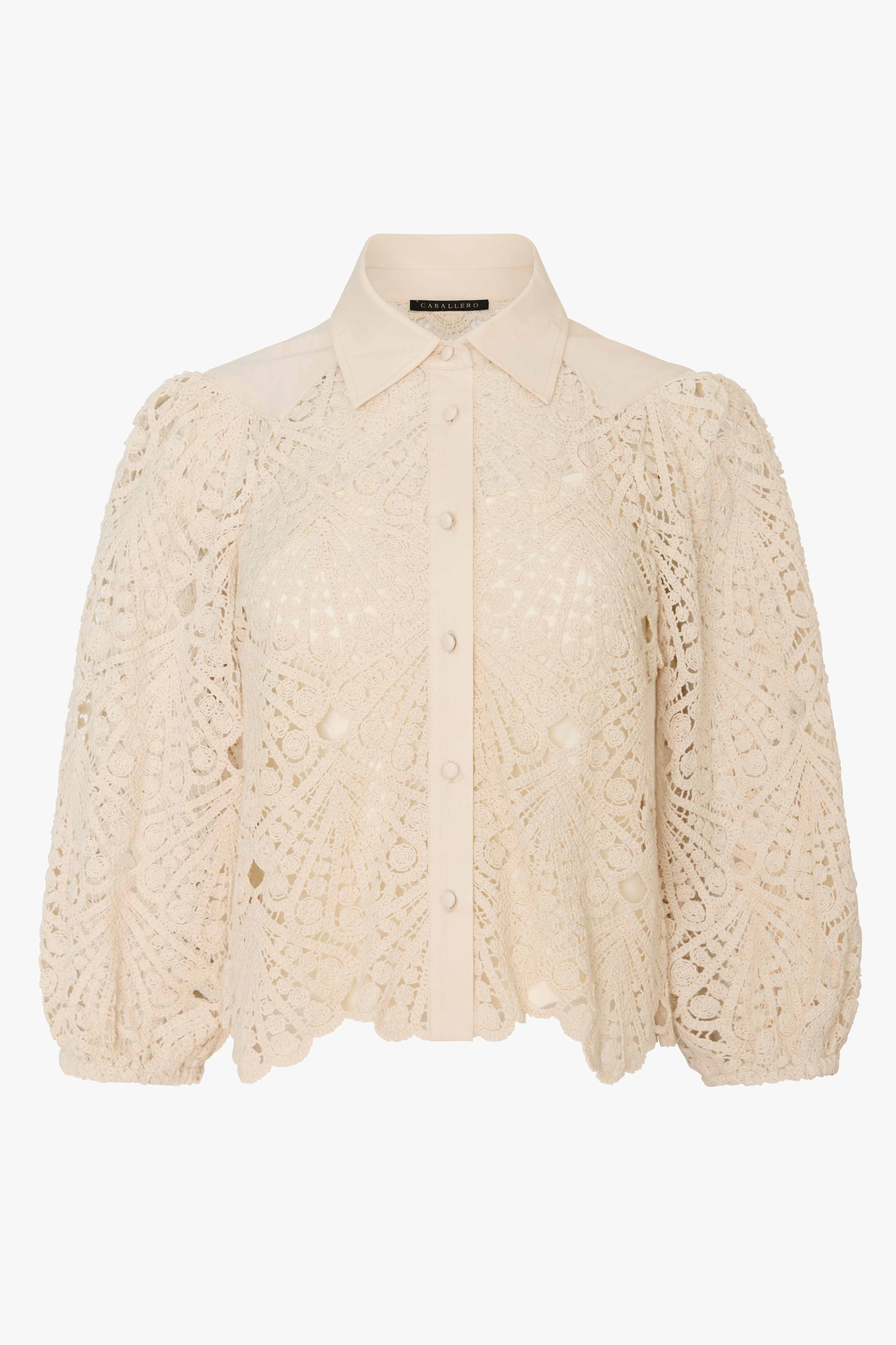 Juliette Top Natural Lace Tops - Button Down Caballero 
