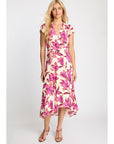 Lila Dress Floret Fuchsia Dresses - Midi Caballero 
