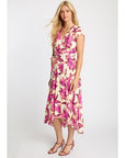 Lila Dress Floret Fuchsia Dresses - Midi Caballero 