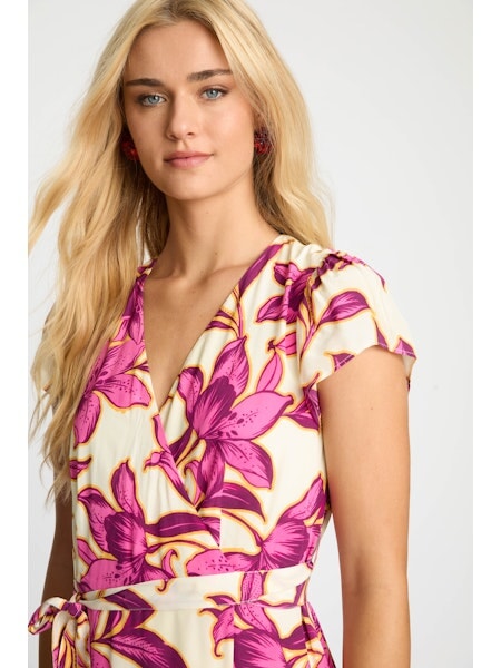 Lila Dress Floret Fuchsia Dresses - Midi Caballero 