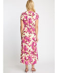 Lila Dress Floret Fuchsia Dresses - Midi Caballero 