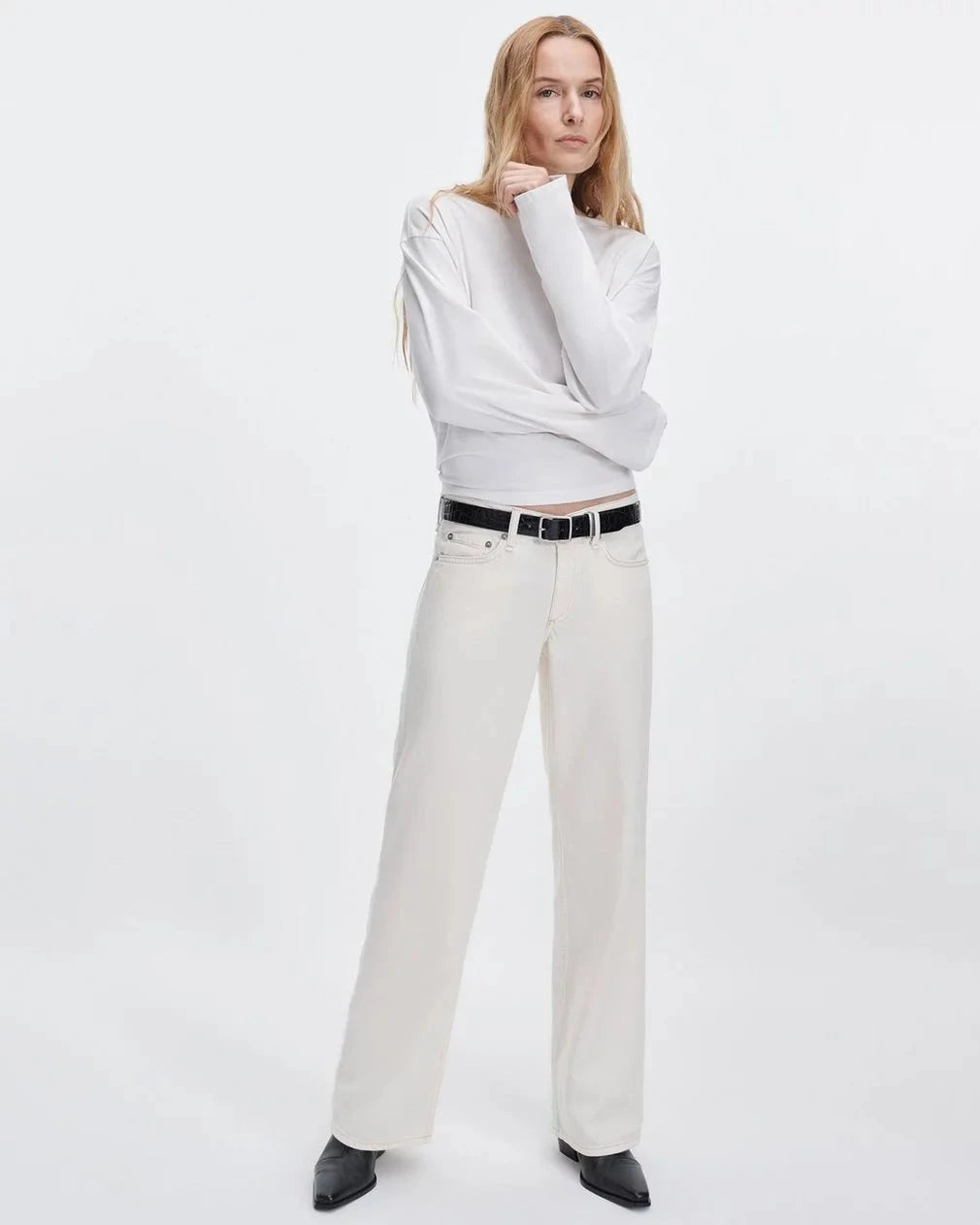 Cam Full Straight Ecru Denim - Straight rag &amp; bone 