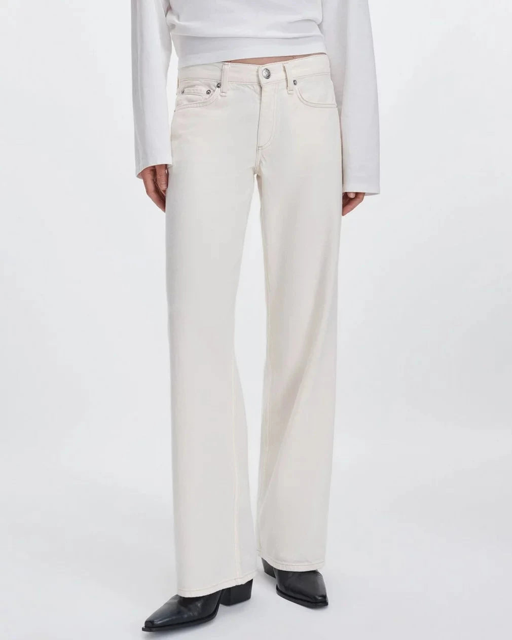 Cam Full Straight Ecru Denim - Straight rag &amp; bone 