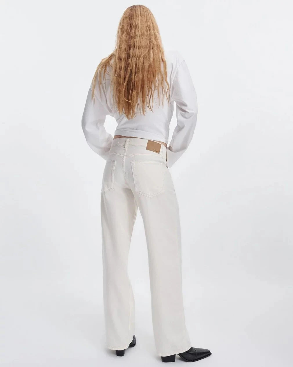 Cam Full Straight Ecru Denim - Straight rag &amp; bone 