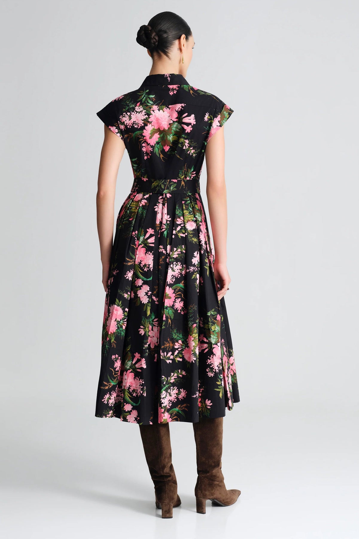 Octavia Dress Kiera Flora Black Dresses - Midi Cara Cara 