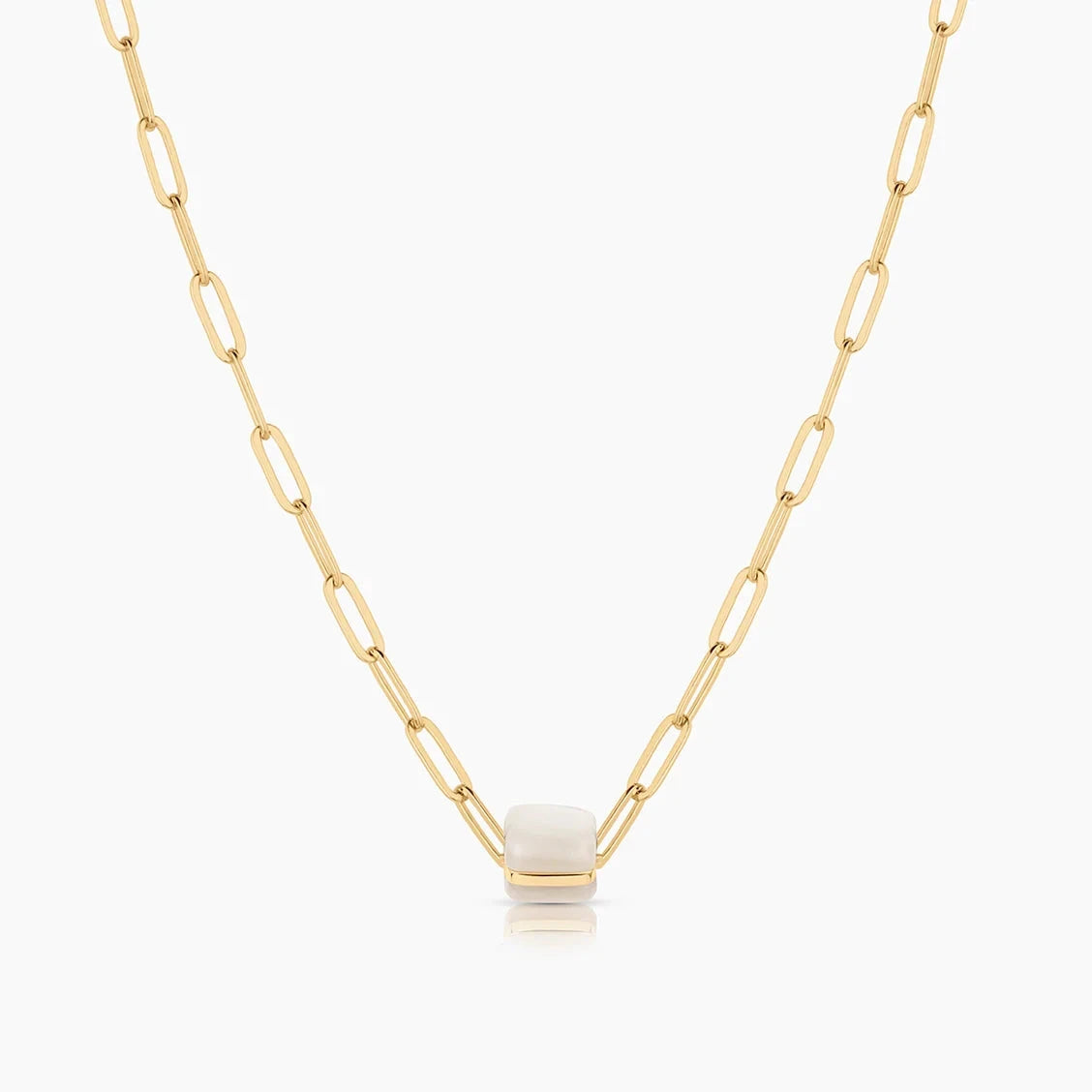Celine Bead Charm Mother of Pearl Necklace Charm Thatch 