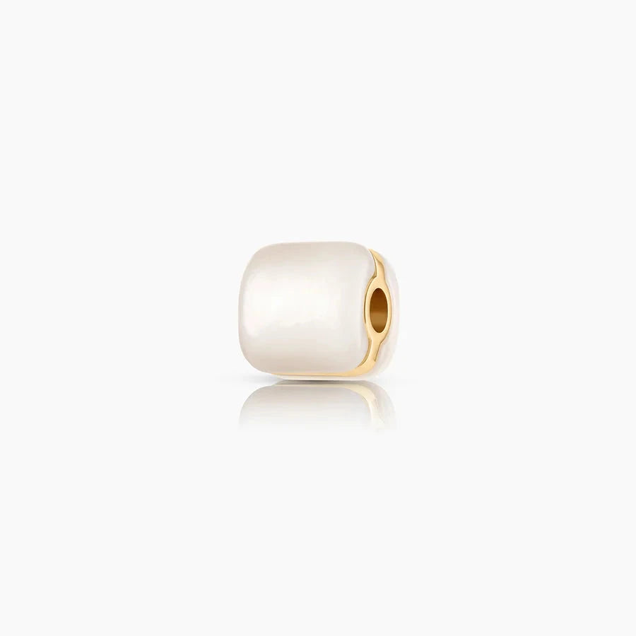 Celine Bead Charm Mother of Pearl Necklace Charm Thatch 