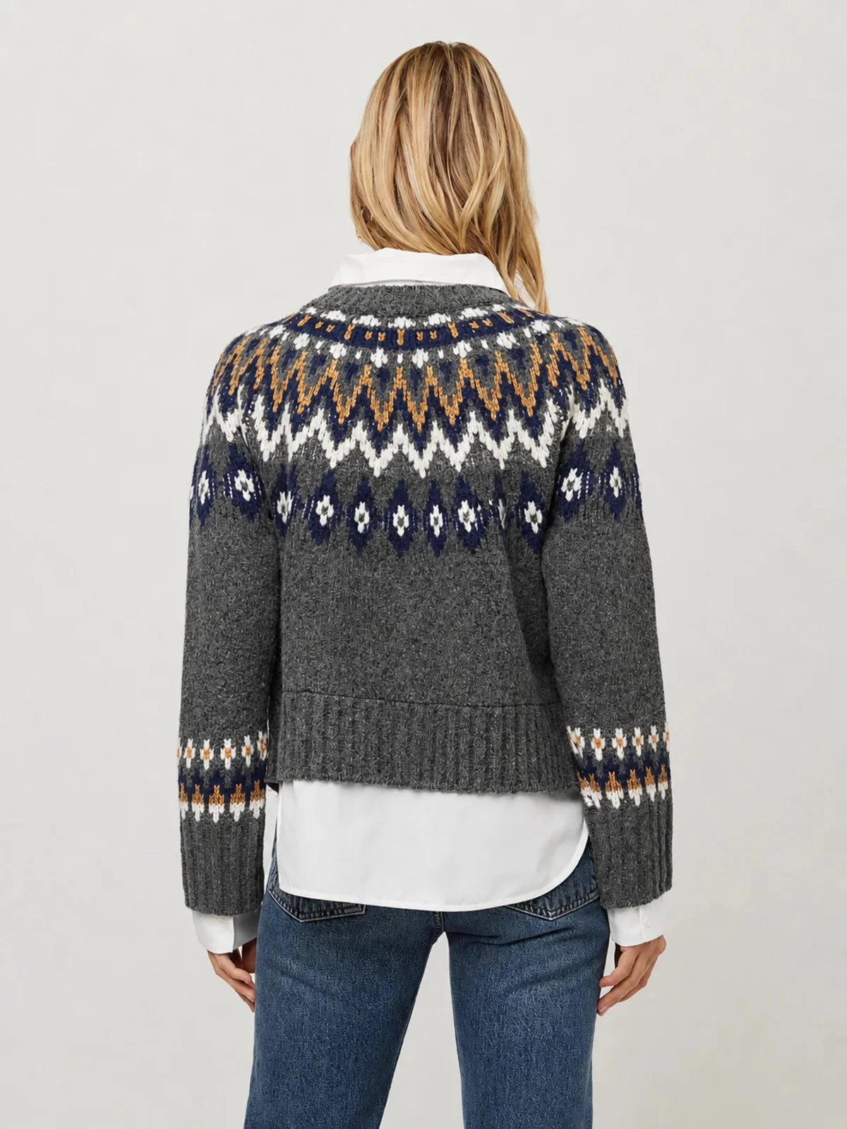 Alina Mixed Media Cardigan Multi Sweater - Cardigans Fifteen Twenty 
