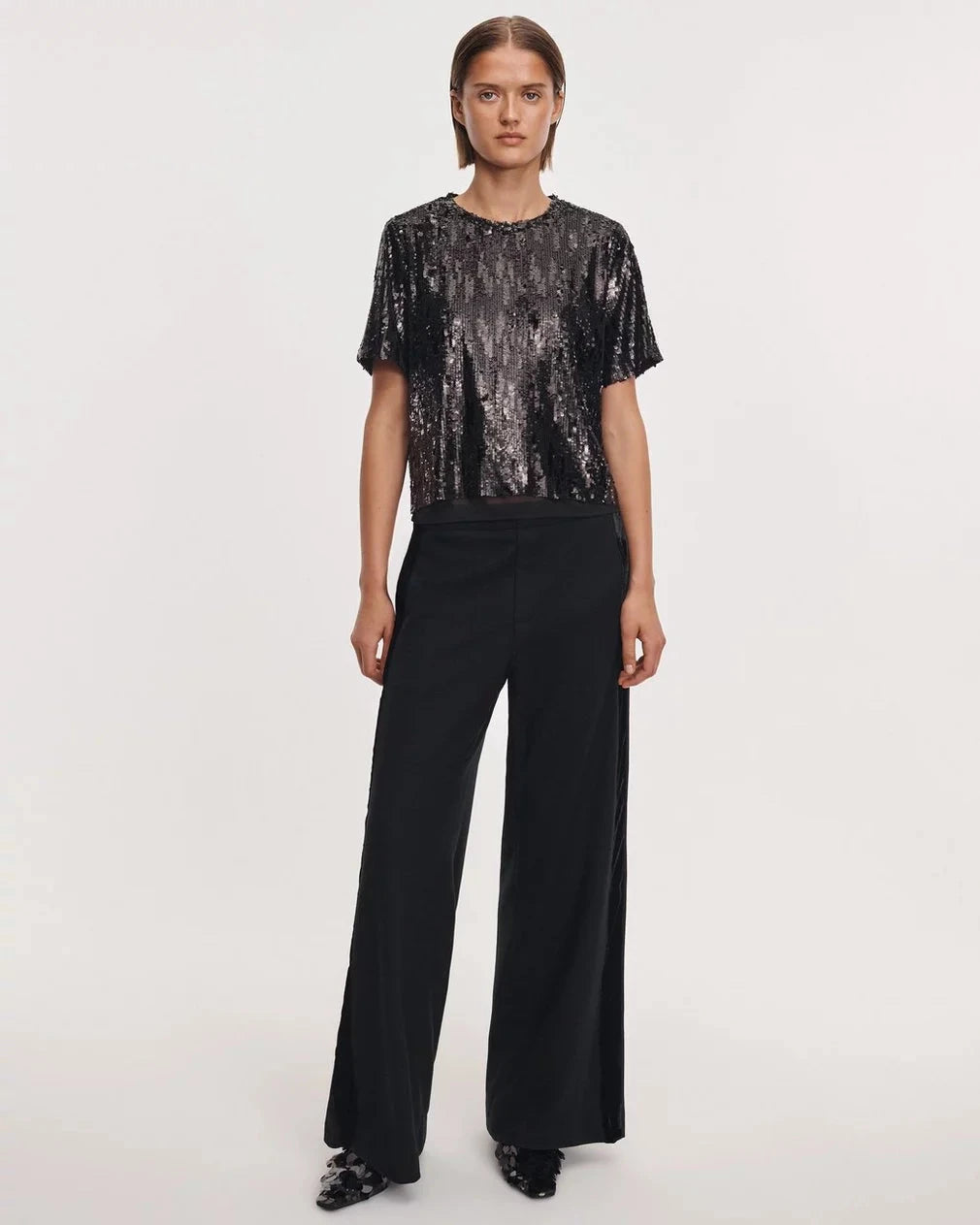Cher Sequin Shirt Black Tops - Blouses rag &amp; bone 