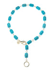 Chunky Turquoise Lariat Necklace Necklaces Jane Win 