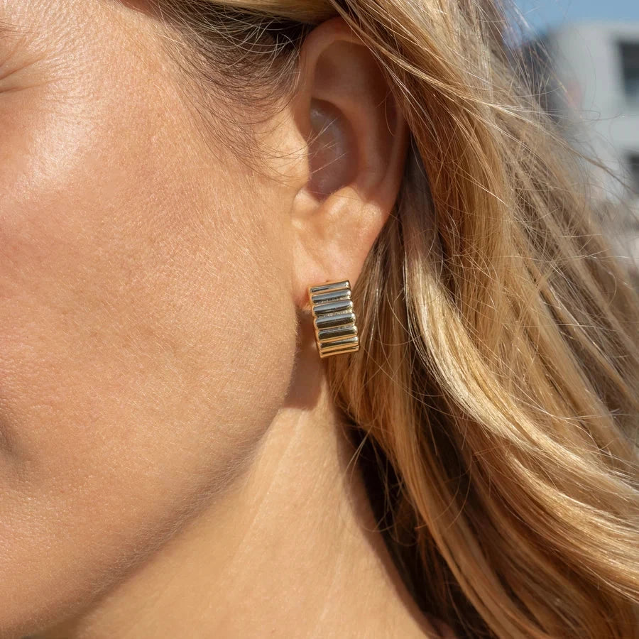 Cierra Hoop Earrings 14k Gold Necklaces Thatch 