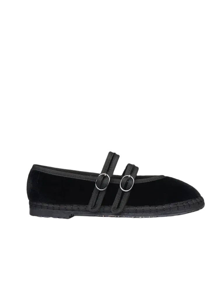 Claire Black Flats - Ballet Flabelus 