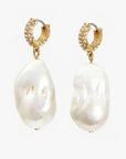 Baroque Pearl Earrings Vintage Gold/Cream Earrings Clare V. 
