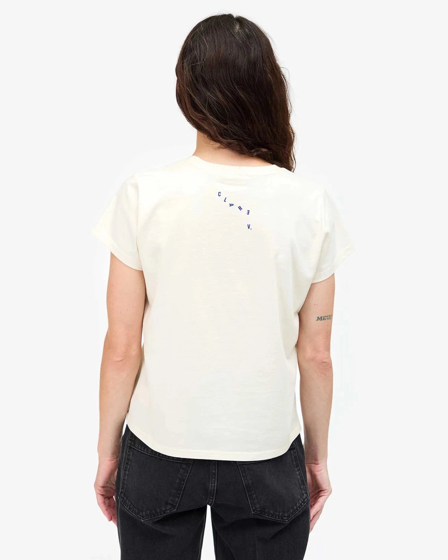 Classic Tee Cream w/ Royal Ciao Tops - Tees Clare V. 