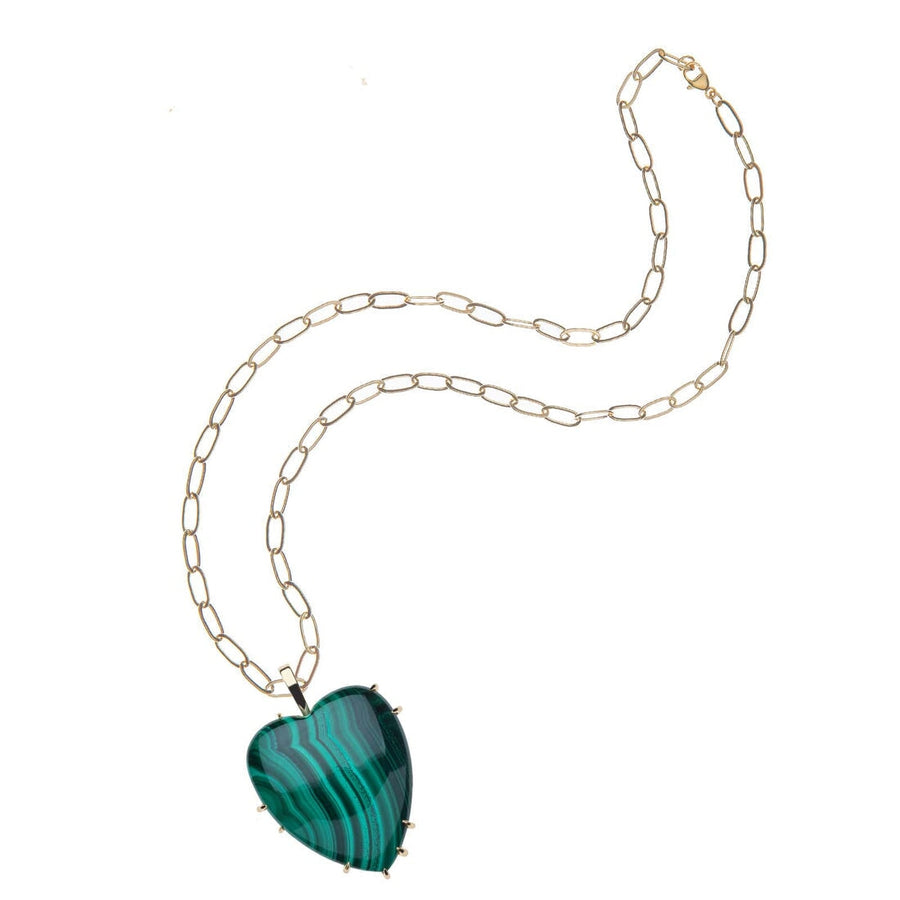Love Carry Your Heart Pendant Malachite Jewelry - Necklaces Jane Win 